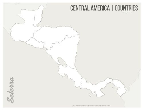Blank Printable Central America Countries Map pdf Central America 