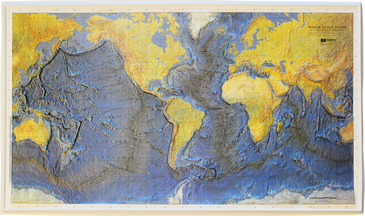 Buy World Relief Map Ocean Floor Flagline