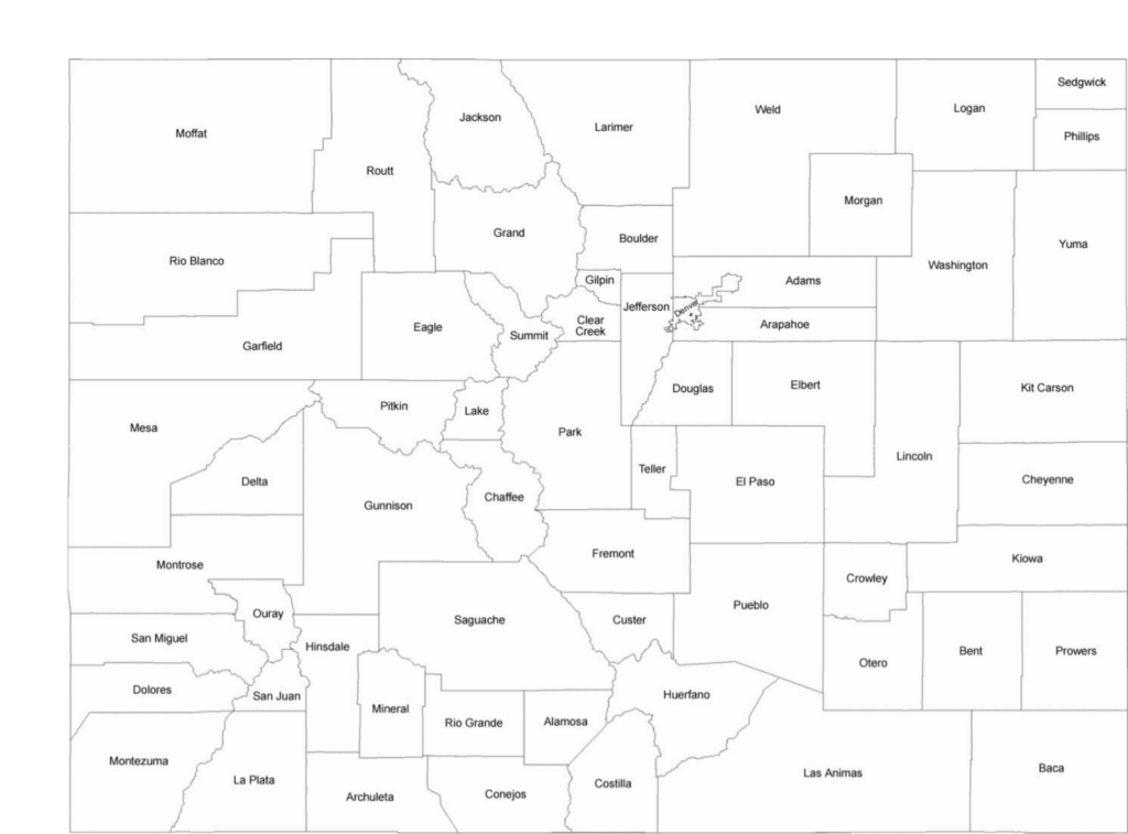 Colorado County Map With County Names Free Download