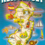 Detailed Tourist Map Of New Jersey State New Jersey State USA