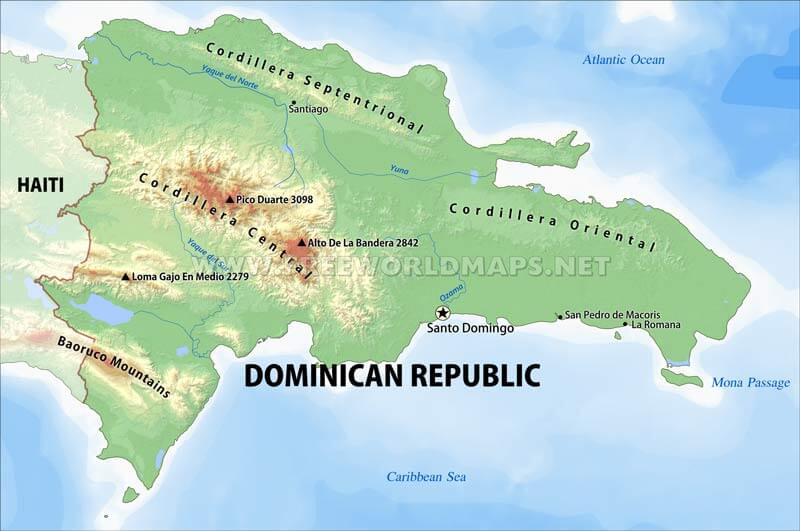 Dominican Republic Physical Map