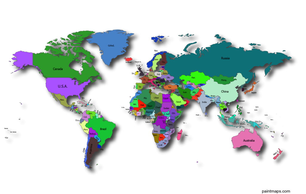 Download Free World Miller Projection Vector Map EPS SVG PDF PNG 