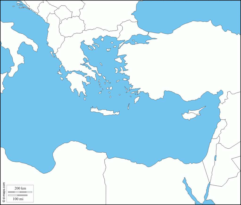 Eastern Mediterranean Sea Free Map Free Blank Map Free Outline Map 