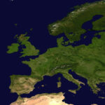 Europe Nasa Satellite Mapsof
