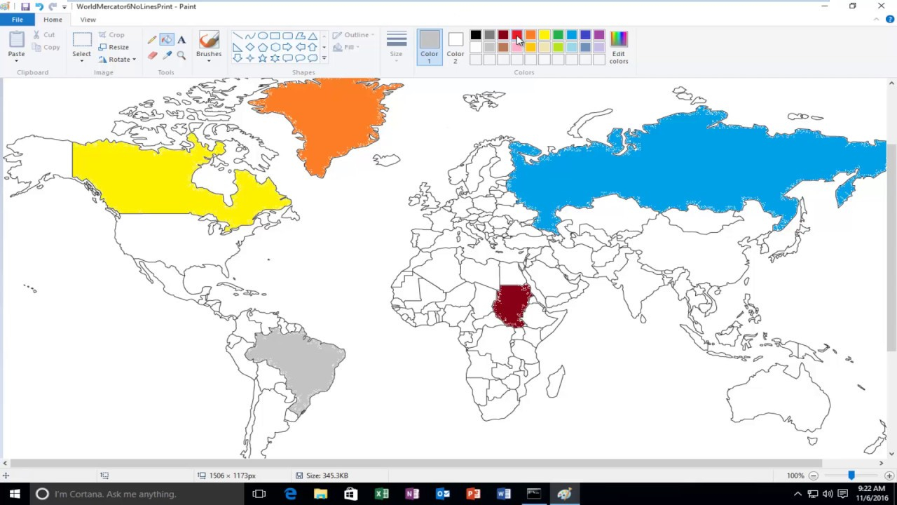 Fill An Area With Color In Microsoft Paint YouTube