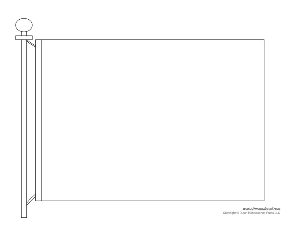 Flag Template 1 Black White Tim s Printables