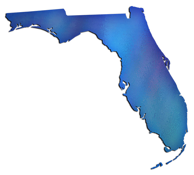 Florida Abstract Style Maps 19 Icey Blue