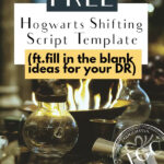 FREE Harry Potter Hogwarts Shifting Script Template Fill In The