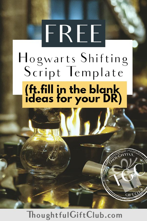 FREE Harry Potter Hogwarts Shifting Script Template Fill In The 