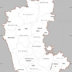 Gray Simple Map Of Karnataka Cropped Outside