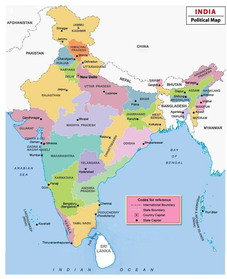 India Map States And Capital States And Capitals State Capitals Map 