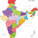 India States Map And Outline India Map India World Map India State Map