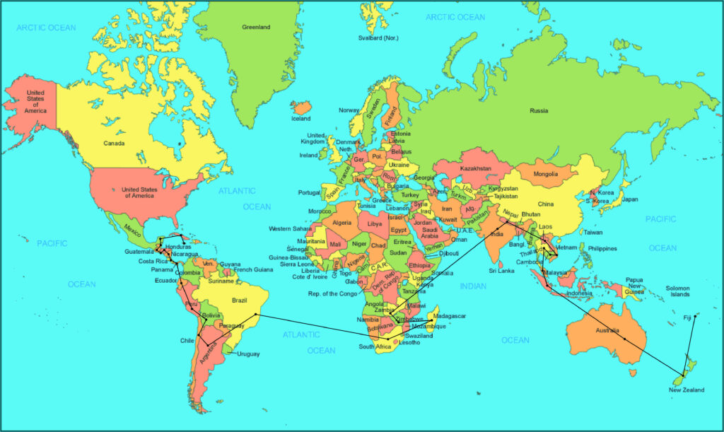 Interactive World Map With Countries And Capitals Map Resume 