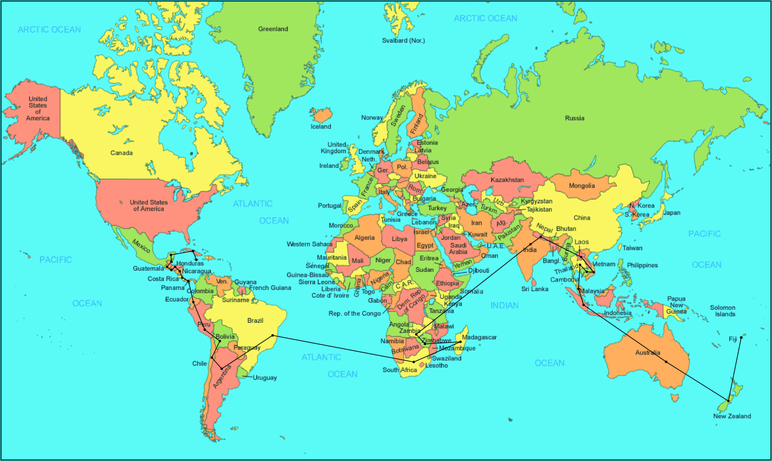 Interactive World Map With Countries And Capitals Map Resume