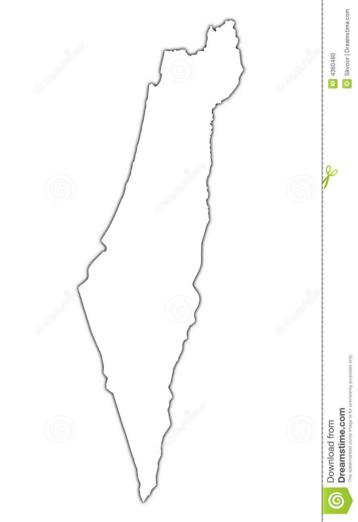 Israel Outline Map Stock Illustration Illustration Of Diagram 4360480