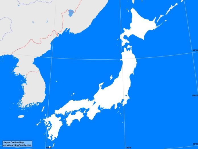 Japan Outline Map A Learning Family