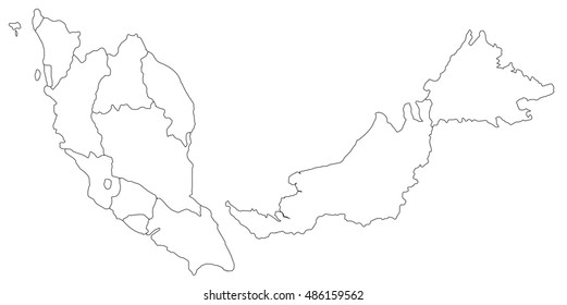 Malaysia Map Images Stock Photos Vectors Shutterstock