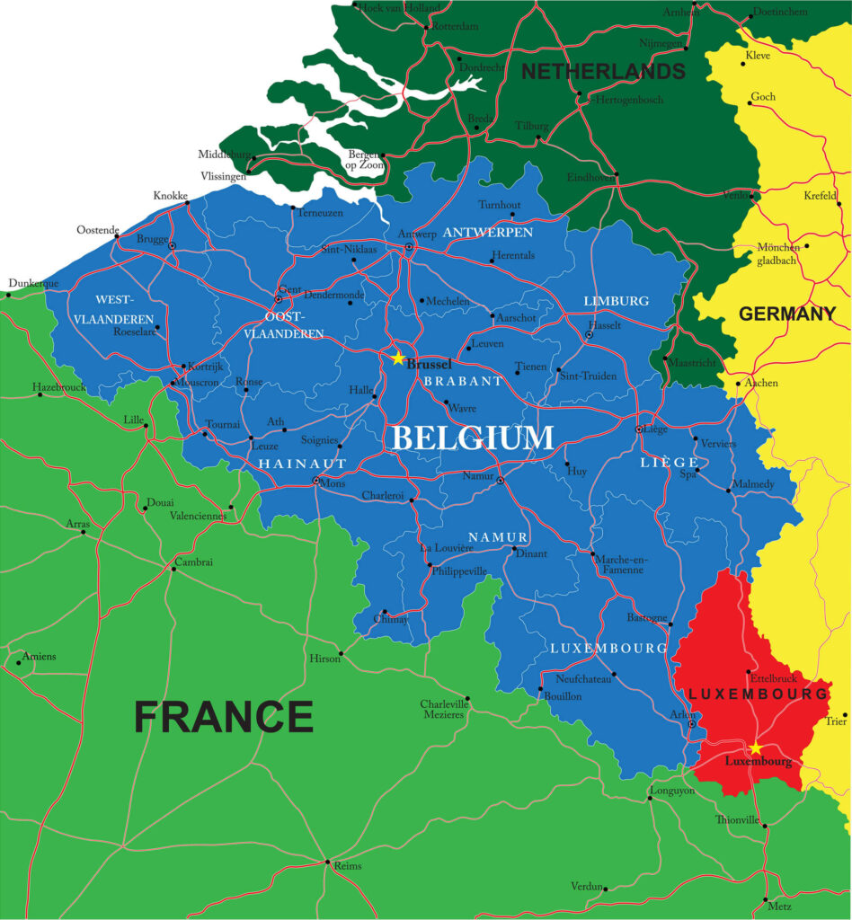 Map Belgium