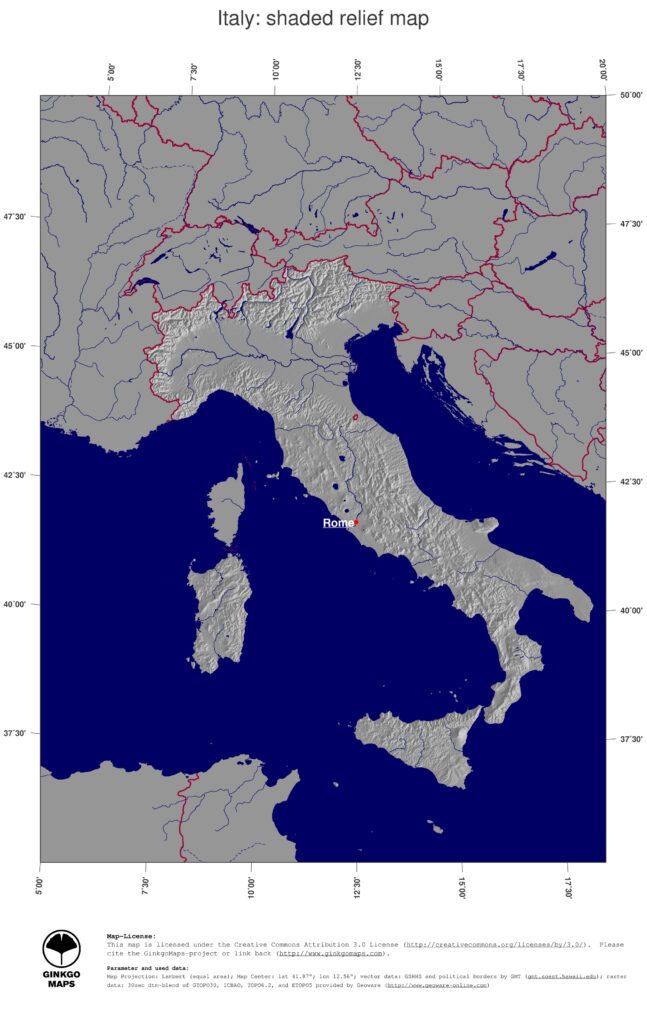 Map Italy GinkgoMaps Continent Europe Region Italy