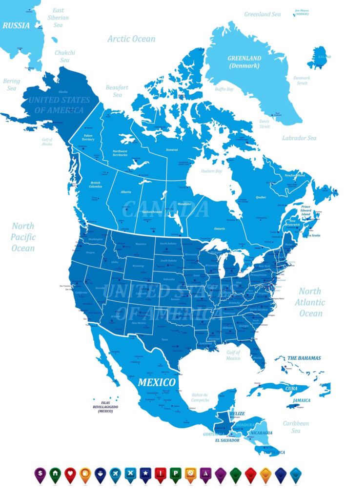 Map North America