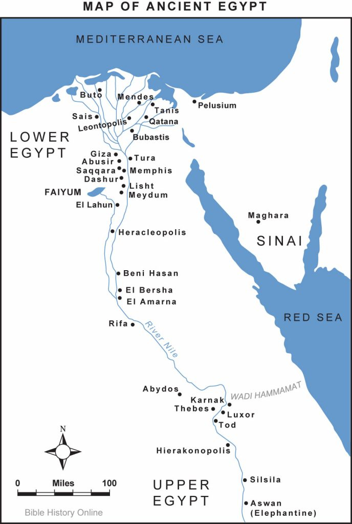 Map Of Ancient Egypt Bible History Online Pertaining To Ancient Egypt 