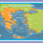 Map Of Ancient Greece Display Poster teacher Made