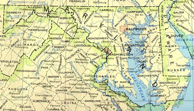 Map Of Maryland America Maps Map Pictures