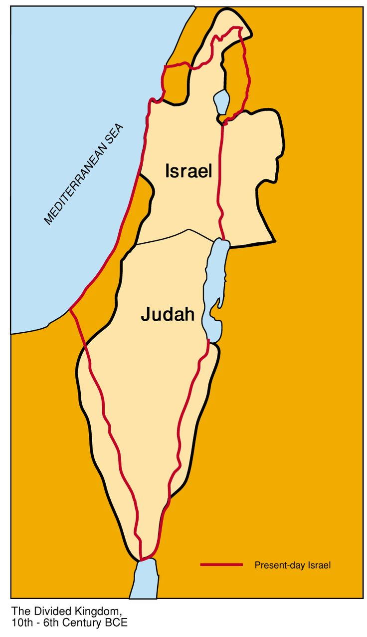 Map Of The Divided Kingdom 10th 6th Century BCE Bible Mapping 12