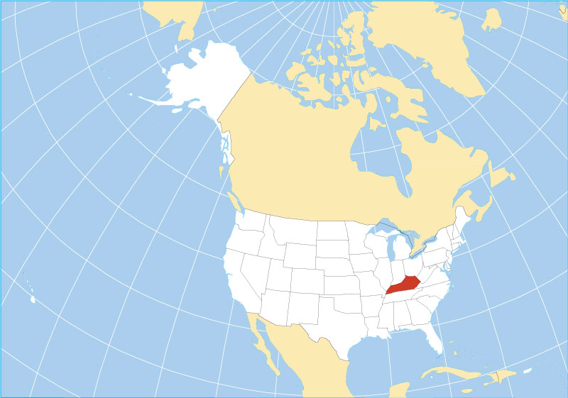 Map Of The State Of Kentucky USA Nations Online Project