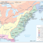 Map Of The Thirteen Colonies In 1775