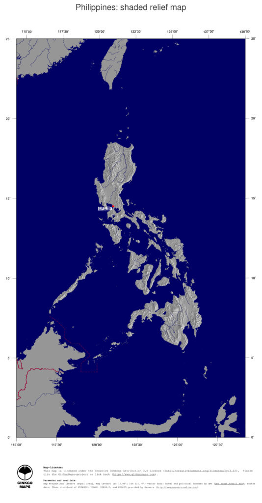 Map Philippines GinkgoMaps Continent Asia Region Philippines