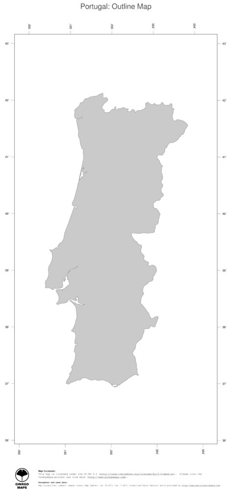 Map Portugal GinkgoMaps Continent Europe Region Portugal