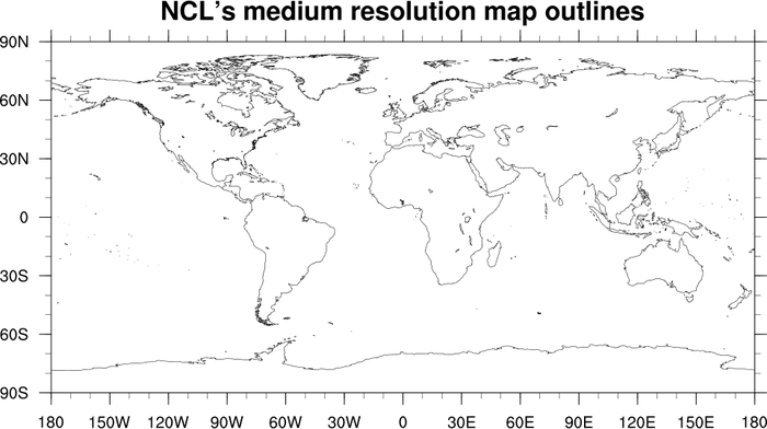 NCL Graphics Map Outlines