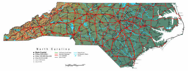 North Carolina Map Online Maps Of North Carolina State