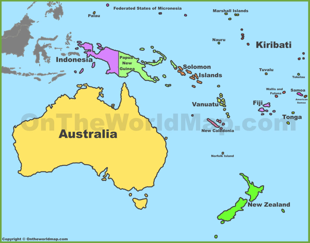 Oceania Maps Maps Of Oceania OnTheWorldMap