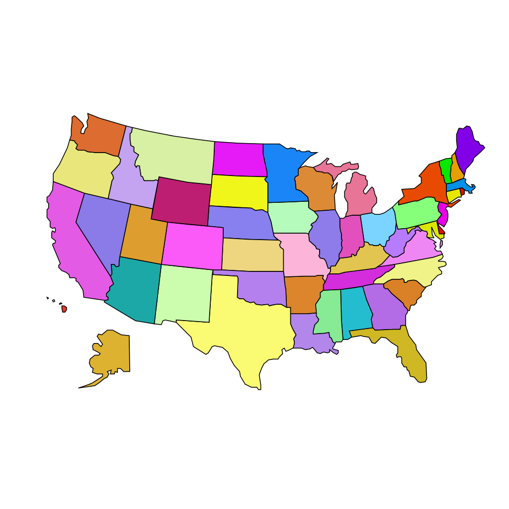Outline Of United States Map Brown SVG Clip Arts Download Download 