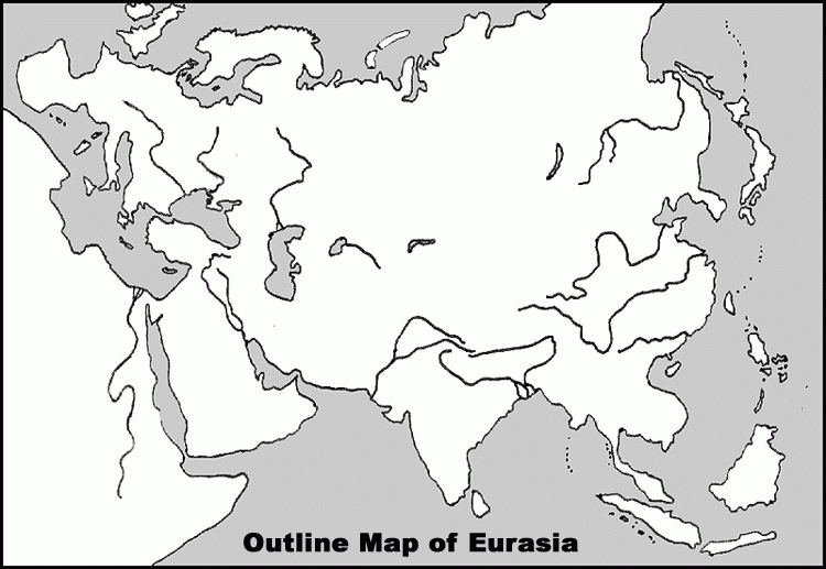 Outline Physical Map Of Eurasia
