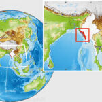 Physical Location Map Of Arakan Rakhine Highlighted Country Within