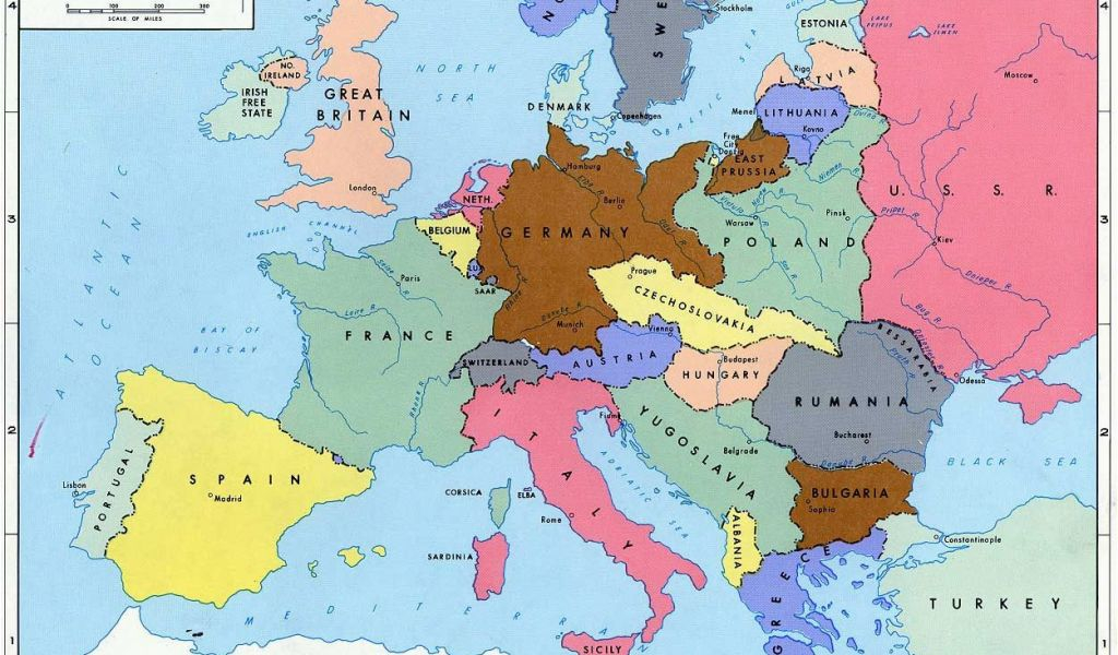 Pre Ww2 Map Of Europe Pre World War Ii Here Are The Boundaries As A 