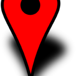 Red Map Pin Black Outline And Dot Clip Art At Clker Vector Clip