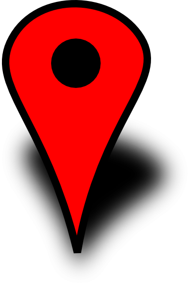 Red Map Pin Black Outline And Dot Clip Art At Clker Vector Clip 