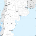 Silver Style Simple Map Of Argentina