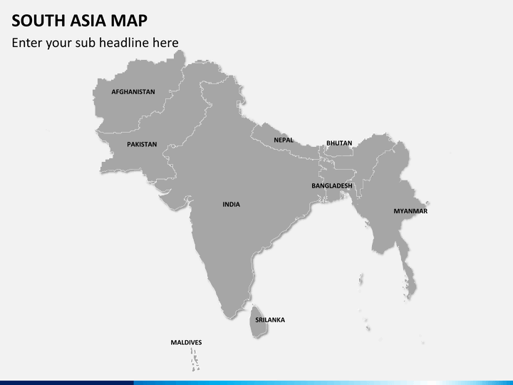 South Asia Map PowerPoint SketchBubble