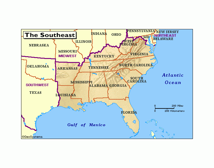 Southeast State Capitals Quiz