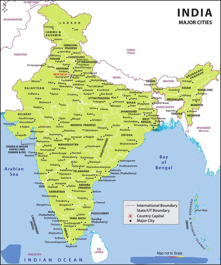State Map Of India State Map With Cities WhatsAnswer India Map 