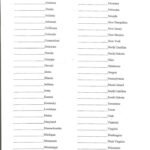 States And Capitals Matching Worksheet 50 States Map Quiz Page 2