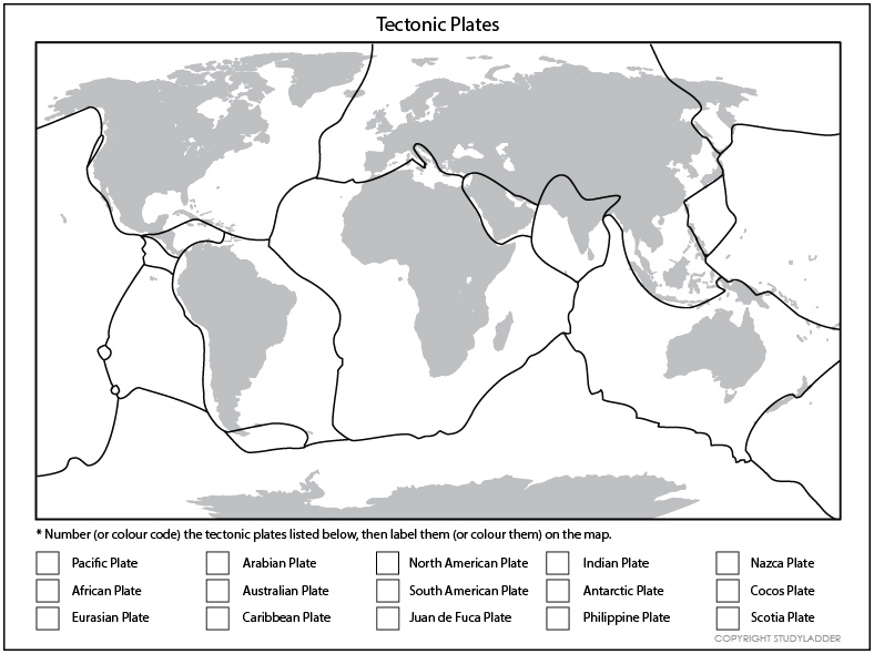 Tectonic Plates Map Studyladder Interactive Learning Games