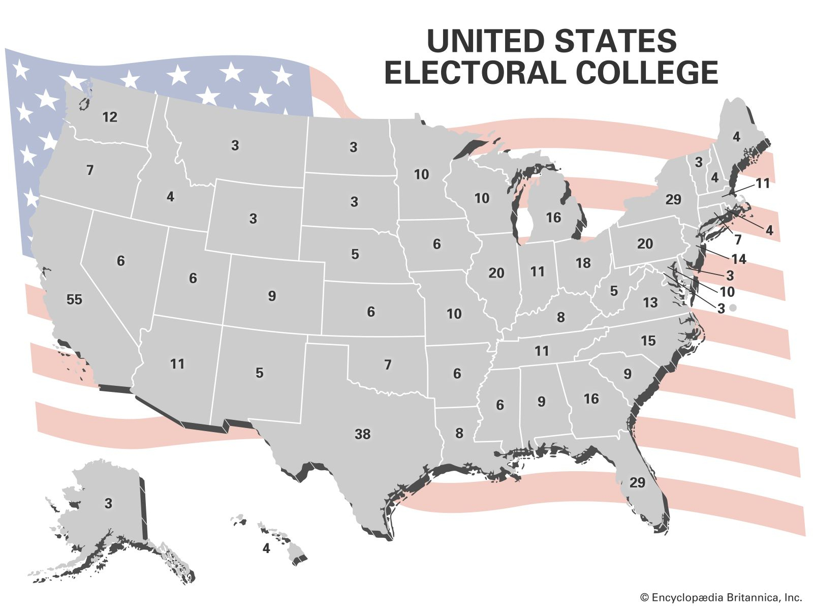 United States Electoral College Votes By State Britannica