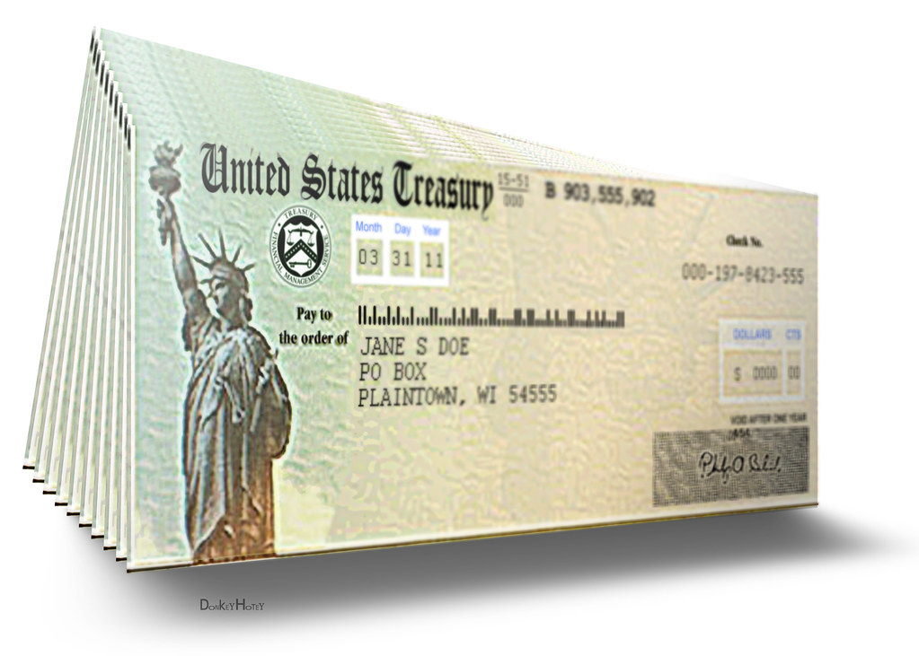 US Treasury Checks 3D Illustration United States Treasur Flickr
