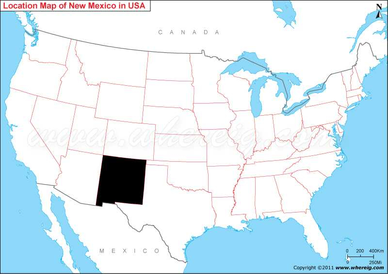 Where Is New Mexico State Where Is Mexico Located In The US Map